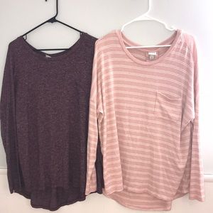 TWO FOR ONE A New Day casual long sleeve tops